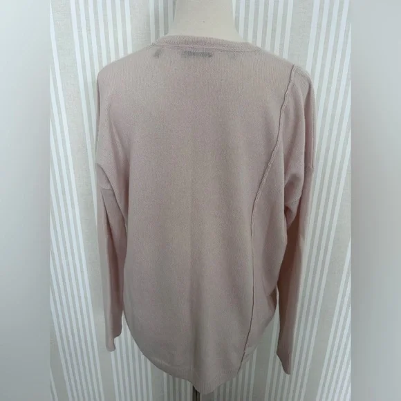 ATM 100% Cashmere Sweater Women’s Size Medium Blush Pink $485 Retail Oversized - Picture 2 of 8